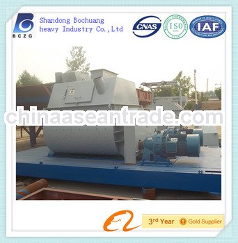 2013 new twin shafts concrete mixer with lifting device
