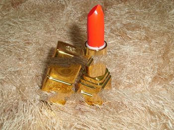 Gold colors lipstick with shimming,private label cosmetic lip stick