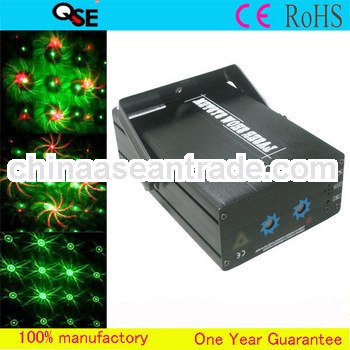 Newest!!! 8 Patterns Red & Blue Doube Hole Professional Stage Efffect Laser Disco Light