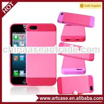 PC silicone combo case for iphone 5 mobile case