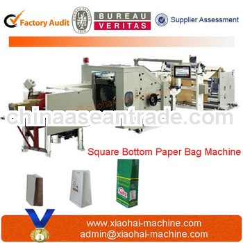 Printed Kraft Square Bottom Paper Bag Making Machine