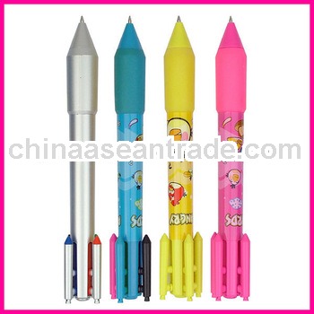 Promotional 4 color rocket pen