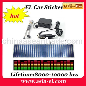 popular equalizer EL car sticker, equalizer car sticker,sound active el car sticker in various desig