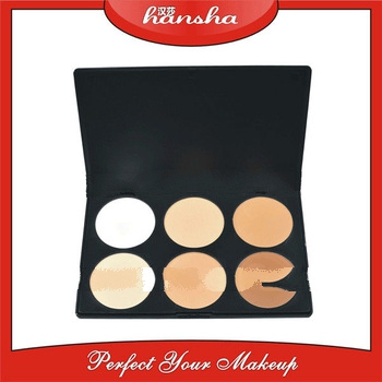 wholesale!!!6 color natural mineral face powder in palette